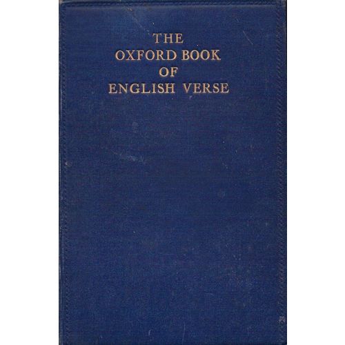 The Oxford Book of English Verse 1923 selected Arthur Quiller-Couch