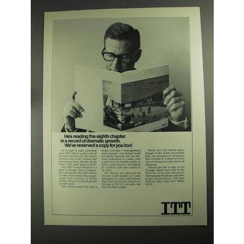 1968 ITT International Telephone and Telegraph Ad