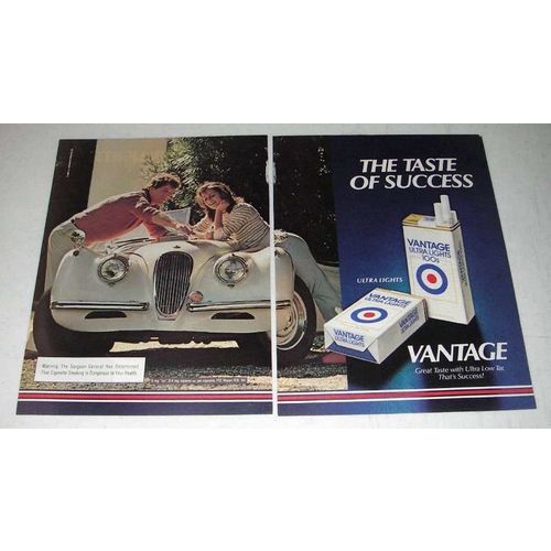 1984 2-pg Vantage Cigarette Ad - The Taste of Success