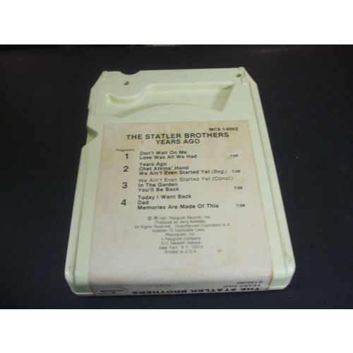 Years Ago by The Statler Brothers (8-Track, 1981)