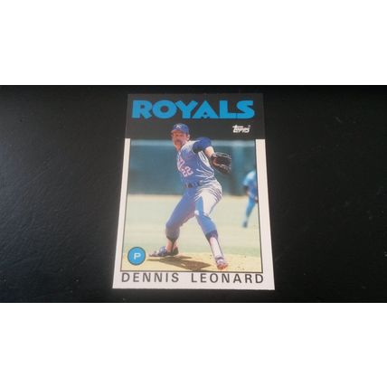 1986 Topps Traded Card # 065T Dennis Leonard Excellent (5) Kansas City Royals