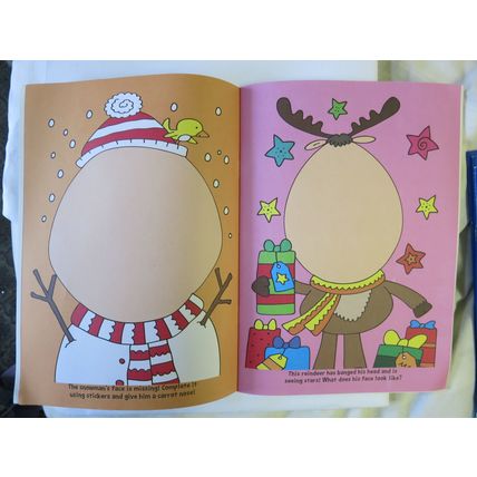 Christmas Funny Faces Includes Over 100 Stickers! Book