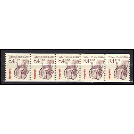 2256 8.4c Wheel Chair Fine MNH Dry Gum PNC 1/5 X3087