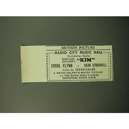 1950 Rudyard Kipling's Kim Movie Advertisement - Radio City Music Hall