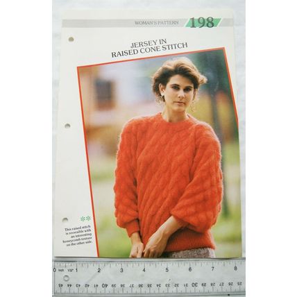 Woman's pattern 198 Jersey in raised cone stitch