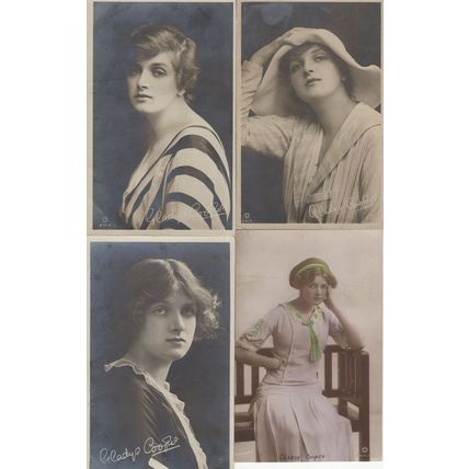 Gladys Cooper 4x Antique Rotary Old Postcard s