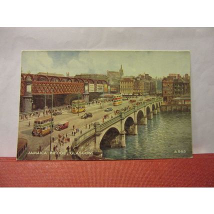JAMAICA BRIDGE, GLASGOW by Brian Gerald unused vintage postcard Valentine 3 =
