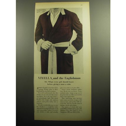 1958 State O'Maine Viyella Robe Ad - Viyella, and the Englishman