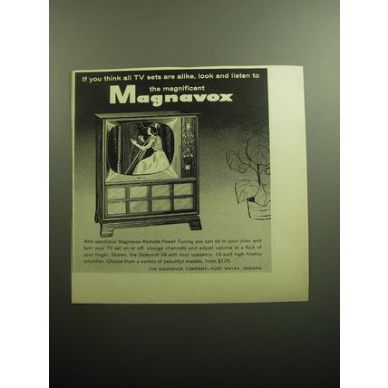 1958 Magnavox Diplomat 24 Television Ad - If you think all TV sets are alike