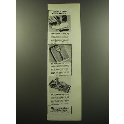 1959 Hammacher Schlemmer Ad - Pepper Mill, Hanson Scale and Salton Hot Tray