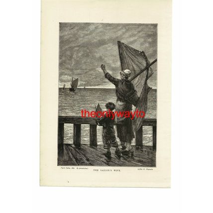 Sailors Wife, G Haquette, Book Illustration (Print), 1890