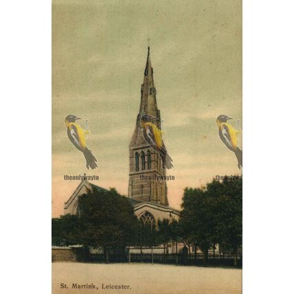 St Martin's, Leicester, Eyre & Spottiswoods 3772 Postcard