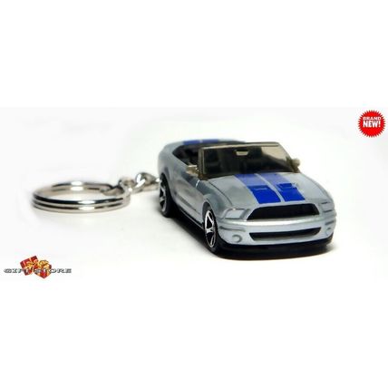 RARE KEYCHAIN SILVER FORD SHELBY MUSTANG CONVERTIBLE GREAT GIFT NOVELTY