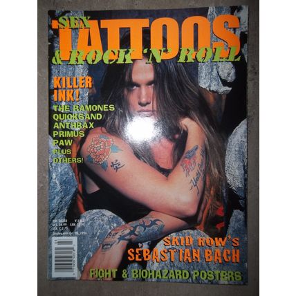 Sex Tattoos & Rock n Roll Magazine Vol 1 #3 1994 Sebastian Bach