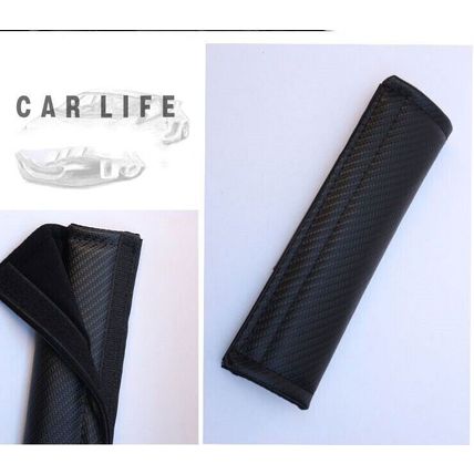 Cover Pad Fit For Tesla Unisex 2Pcs Black Color Car Seat Belt Shoulder Cushion