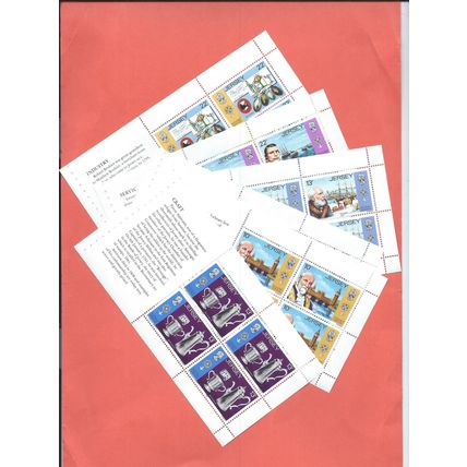 Jersey stamps. 1985 Huguenot Heritage booklet panes MNH (AK634)