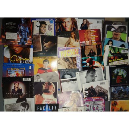 300 CD inserts, booklets - R&B, latin, rock, pop, jazz, etc.