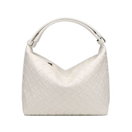 New Woven Sheepskin Lunch Bag Armpit Bag White