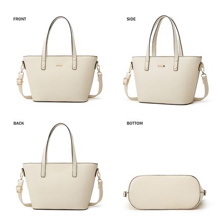 Women Tote Bag Handbags PU Leather Fashion Hobo Shoulder Bags White