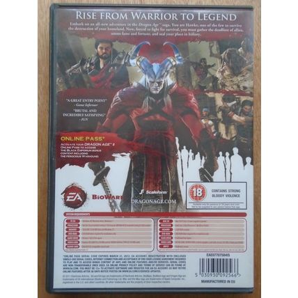 Dragon Age 2 PC/Mac DVD