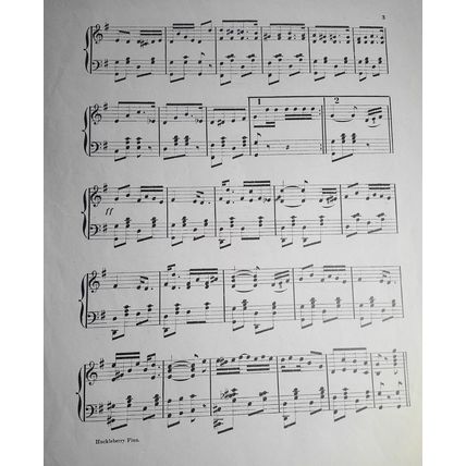 Huckleberry Finn Cake Walk; Two-step - sheet music, 1914 original