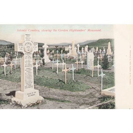 Intombi Cemetary South Africa Gordon Highlanders Memorial Old Postcard