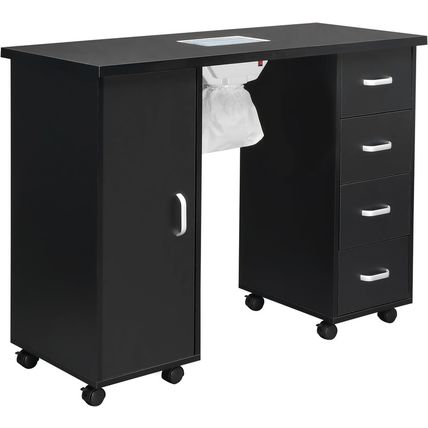 Nail Desk Manicure Table - Nail Tech Desk with Dust Collector - Nail Table with