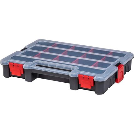 2-Pack Small Parts Organizer Box – Stackable Hardware Storage Organizer Case wit