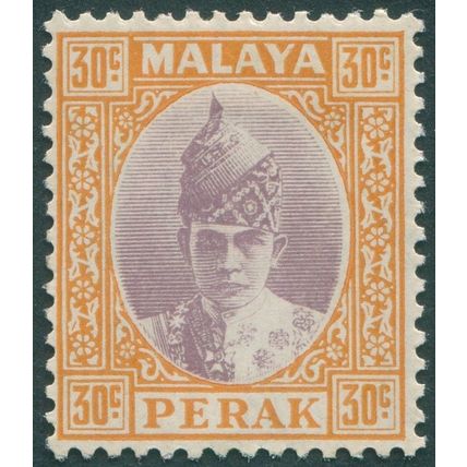 Perak 1938 30c dull purple & orange SG116 unused