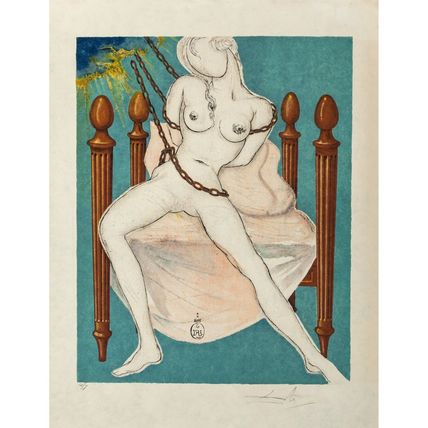 Salvador Dalí Three Plays by the Marquis de Sade 1969 Picture 22 Poster Canvas M