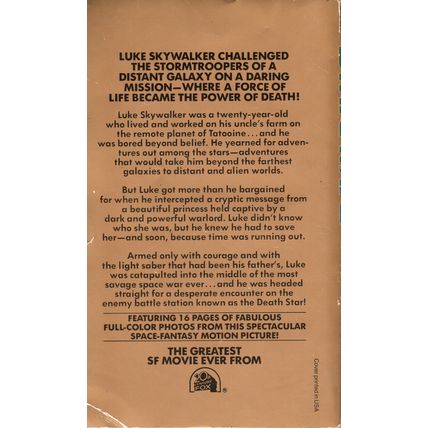 Star Wars by George Lucas ( Del Rey Books | 16th. Printing | 1977 )