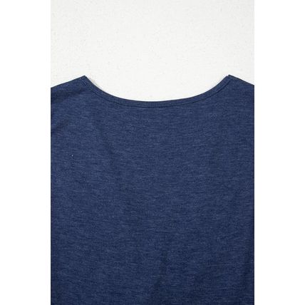 Dirty blue Twisted Bust V Neck Sleeveless Dress