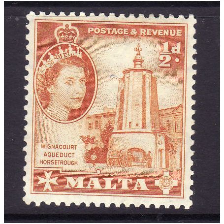 MALTA 1956 1/2d ORANGE SG 267 M / MINT