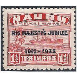 Nauru 1935 SG40 1 1/2d Scarlet Silver Jubilee Mounted Mint . . .