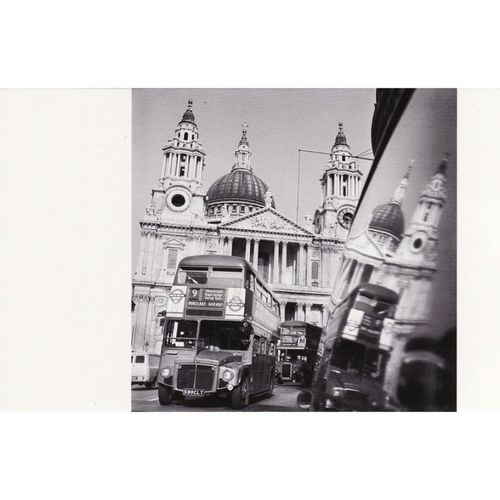 Postcard St Paul's Cathedral London Routemaster Bus RM1590 1964 590CLT John Gay