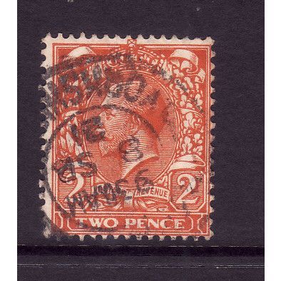 GREAT BRITAIN 1912 SG 369 2d BRIGHT ORANGE FINE USED#2