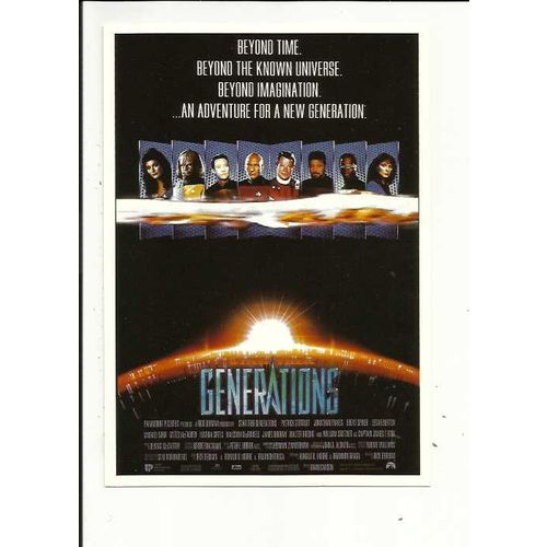 STAR TREK GENERATIONS Poster Art Postcard