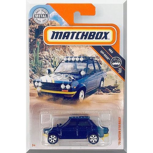 Matchbox - '70 Datsun 510 Rally: MBX Off-Road #13/20 - #73/100 (2019) *Blue*