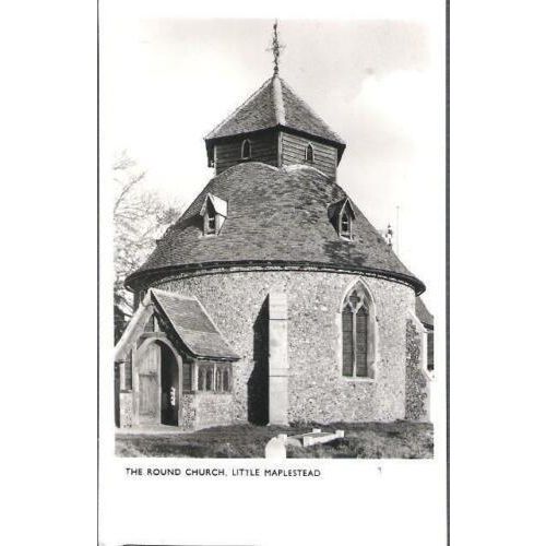Little Maplestead, Essex - Round Church - real photo postcard c.1950s