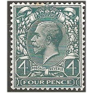 1913 SG378 4d Deep Grey-Green Wmk Royal Cypher Unmounted Mint . .. .