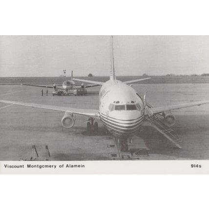 Boeing 737 Plane Viscount Montgomery Of Alamein East Midlands Airport Postcard