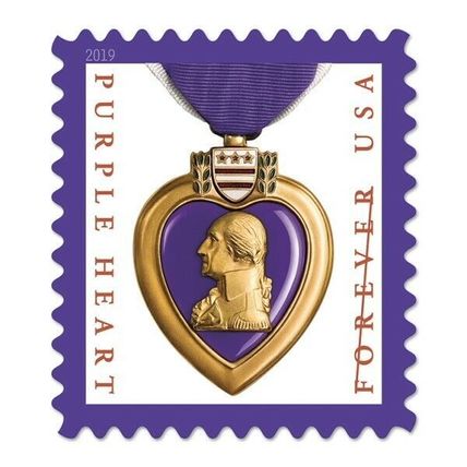2019 Purple Heart Medal of Honor Sheet of 20 - Postage Stamps Scott 5419