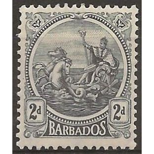 Barbados 1921 SG221 2d Grey Mounted Mint . .