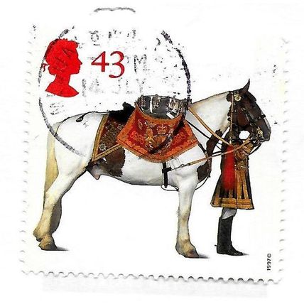 GB 1997 QUEEN ELIZABETH HORSES 43p CEREMONIAL SADDLE USED