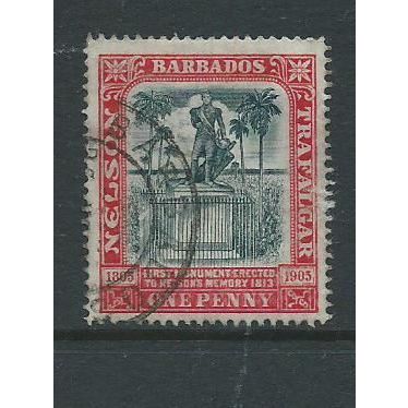 barbados stamps sg147 sg 147 nelson used fu steel double ring