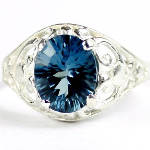 London Blue Topaz, 925 Sterling Silver Ladies Ring, SR004