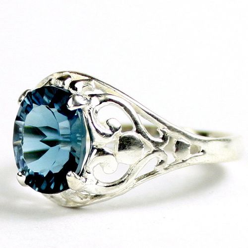 London Blue Topaz, 925 Sterling Silver Ladies Ring, SR004