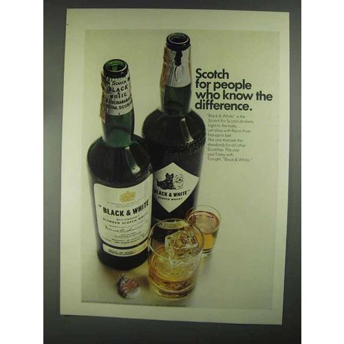 1967 Black & White Scotch Ad - Know the Difference