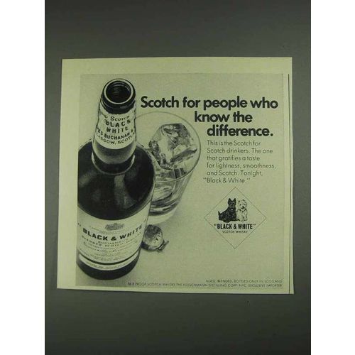 1967 Black & White Scotch Ad - People Who Know