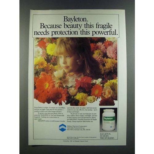 1986 Mobay Bayleton Ad - Beauty This Fragile Needs Protection